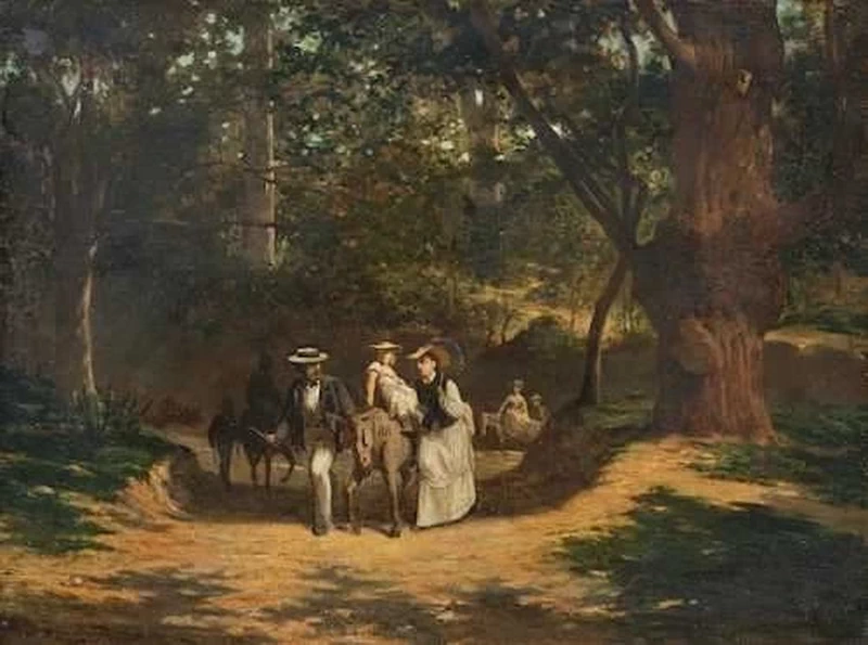 Jean-Frédéric Bazille-84-Una passeggiata nella foresta